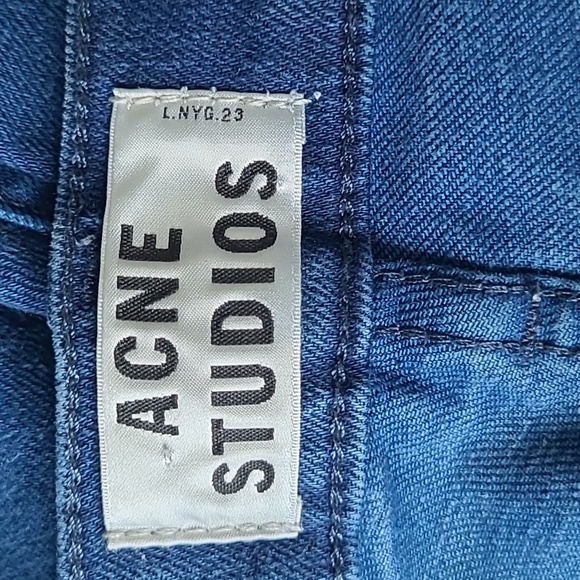 ACNE STUDIOS Indigo Denim Regular Fit Mid Rise JEANS - Picture 3 of 4